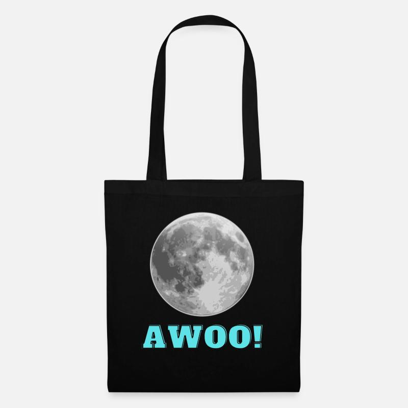 Awoo Vollmond, Werwölfe - Stoffbeutel - Schwarz