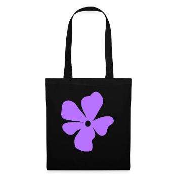 Lilac Retro Minimalist Flower - Tote Bag - black - Front