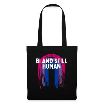 Bi et toujours humain Bisexuel LGBTQ Bi Pride LGBT - Sac en tissu - noir - Devant