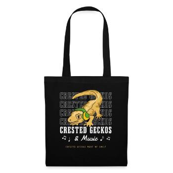 Geckos huppés et musique, musiciens drôles, - Sac en tissu - noir - Devant