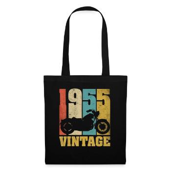1955 Né anniversaire motard motard cadeau - Sac en tissu - noir - Devant