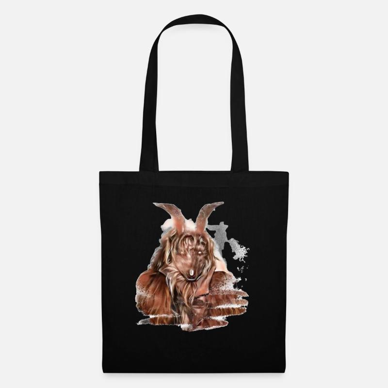 Krampus Percht Teufel 2314 - Stoffbeutel - Schwarz