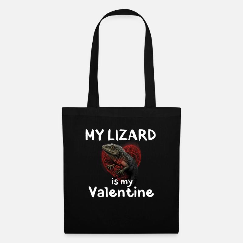 Valentine's Lizard - Tote Bag - black