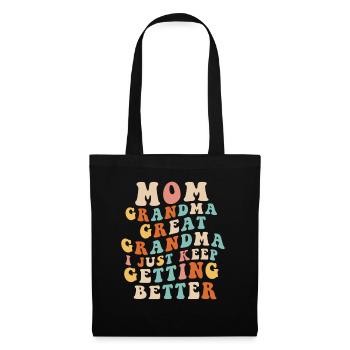 Arrière-grand-mère chemise femme maman grand-mère Gigi Mama - Sac en tissu - noir - Devant