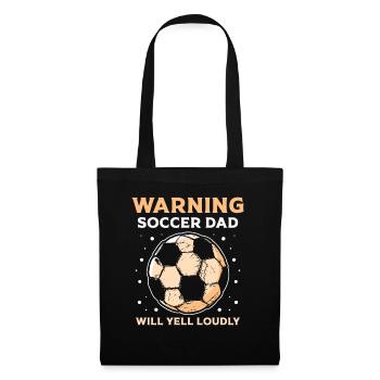 Avertissement Papa de football criera fort Papa Joueur F - Sac en tissu - noir - Devant