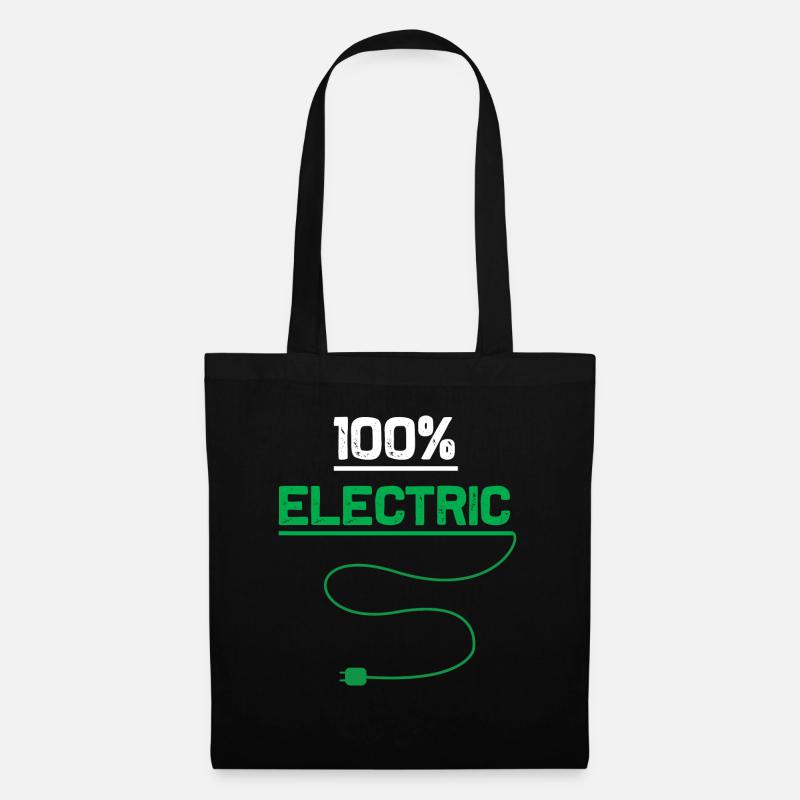 100 electric EAuto - Stoffbeutel - Schwarz