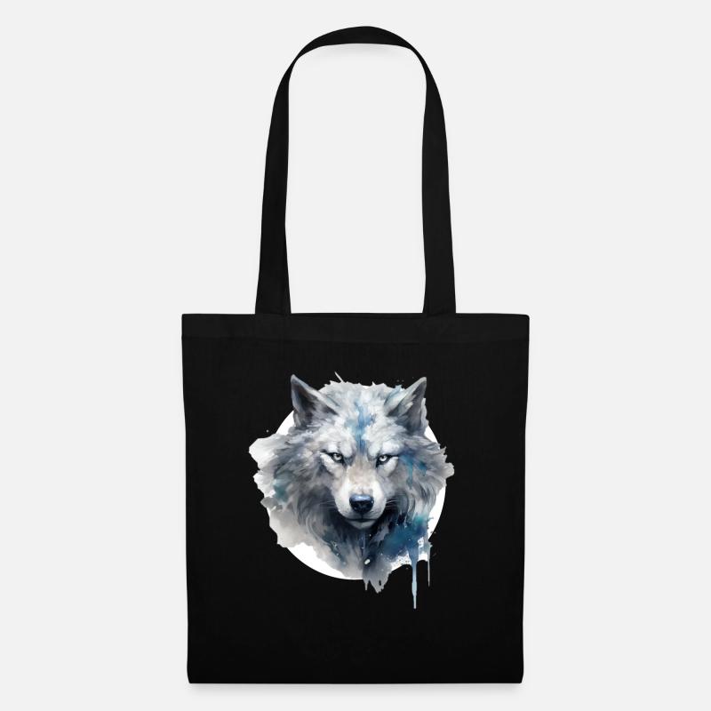 Badass Wolf - Sac en tissu - noir