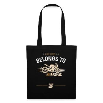My Heart Belongs To A Biker - Tote Bag - black - Front