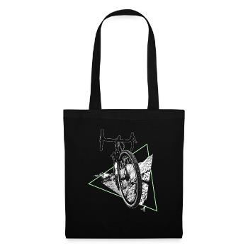 Gravel, VTT, passion vélo, cycliste - Sac en tissu - noir - Devant