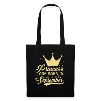 anniversaire joyeux septembre né dans funny party queen - Sac en tissu - noir - Devant
