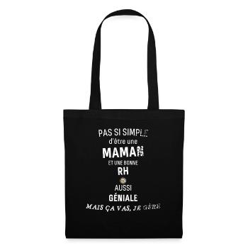 Maman Rh - Sac en tissu - noir - Devant