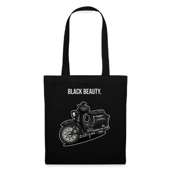 Hirondelle (noire) // Illustration - Sac en tissu - noir - Devant