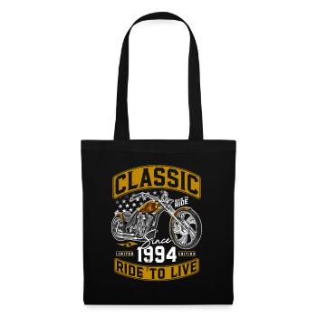 1994 Vintage Moto Motard Motard - Sac en tissu - noir - Devant