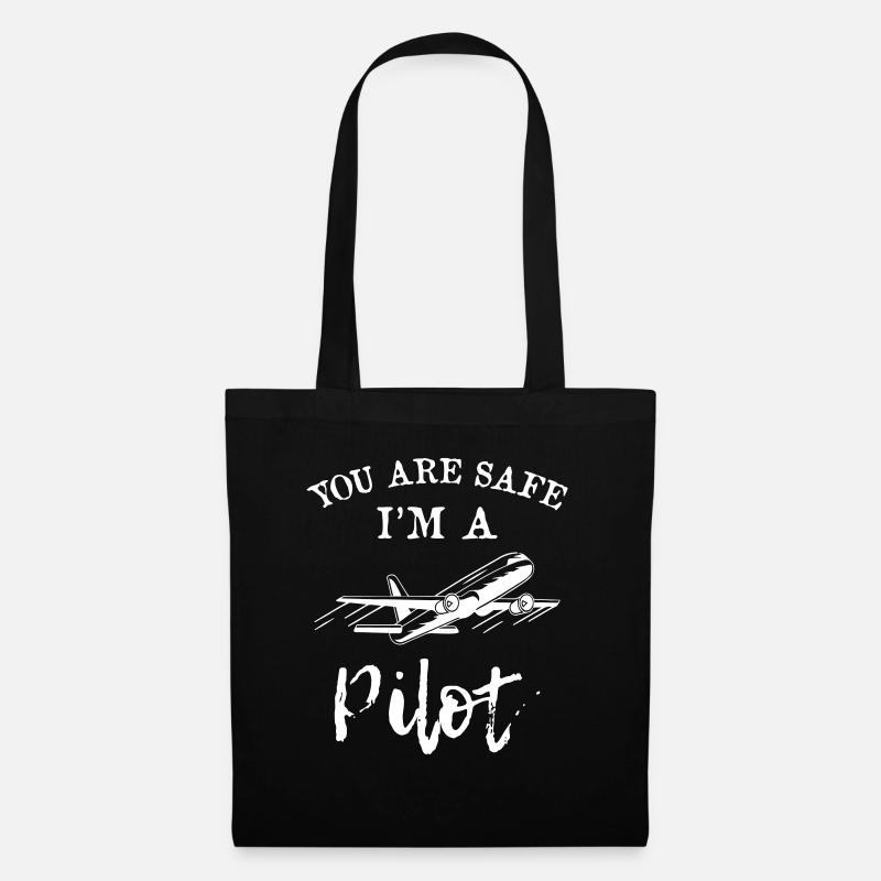 You Are Safe I m A Pilot - Tote Bag - black