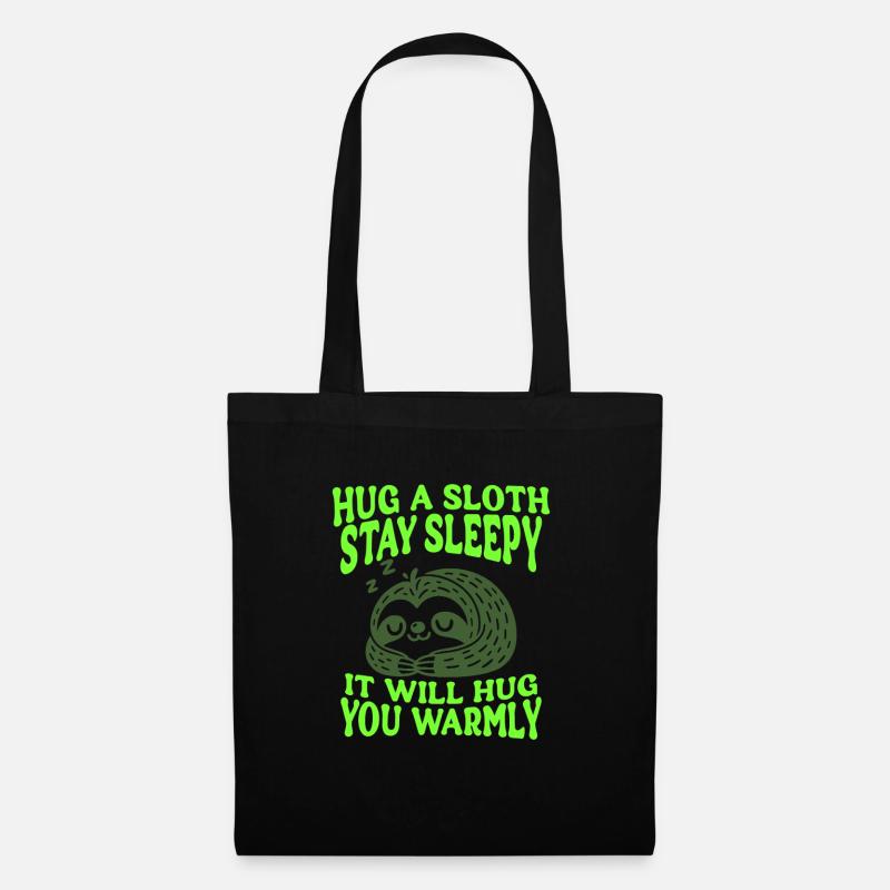 Hug a Sloth - Cute Sloth - Sac en tissu - noir