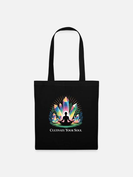 Cultivate Your Soul Meditation Design - Stoffbeutel - Schwarz
