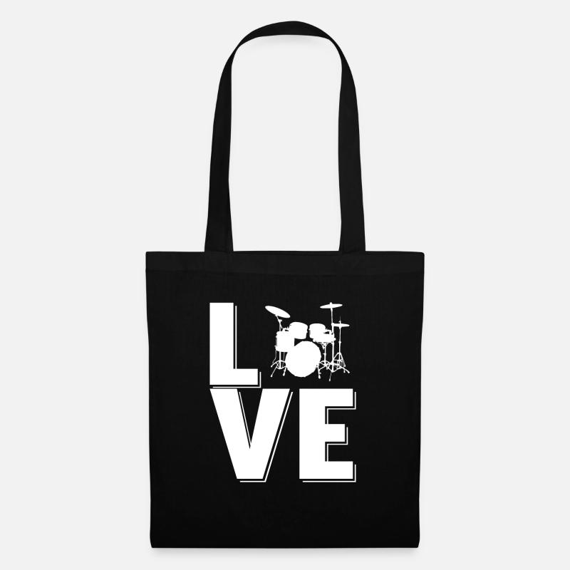 LOVE DRUMS - Stoffbeutel - Schwarz