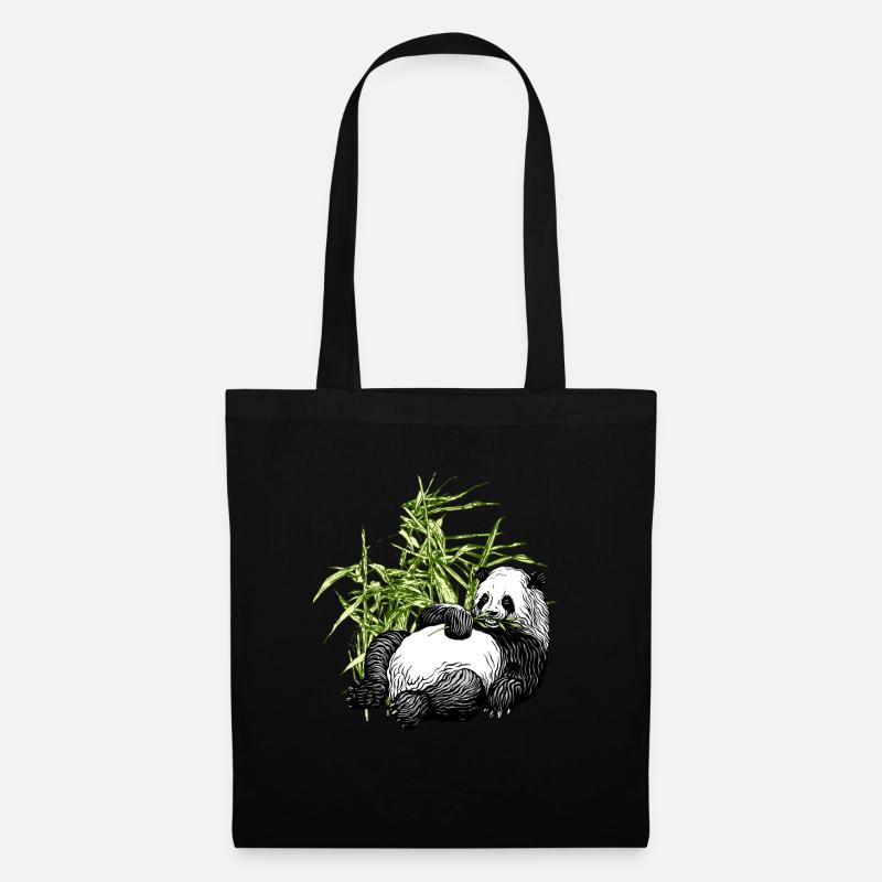 Panda_TS - Stoffbeutel - Schwarz