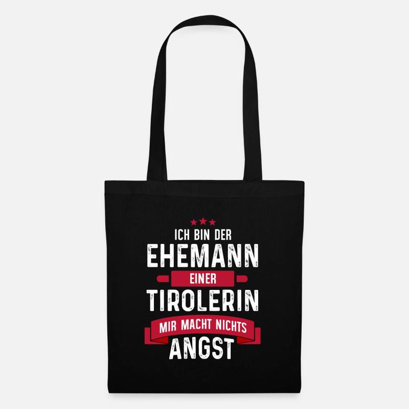 EHEMANN EINER TIROLERIN - TIROL LUSTIGES GESCHENK - Stoffbeutel - Schwarz
