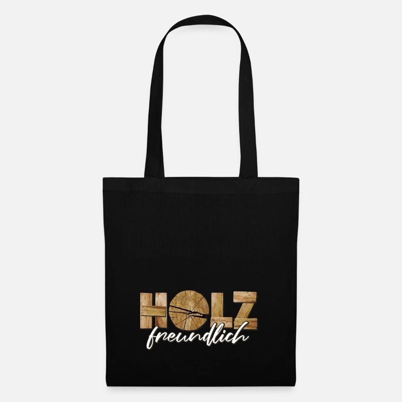 holzfreundlich - Stoffbeutel - Schwarz