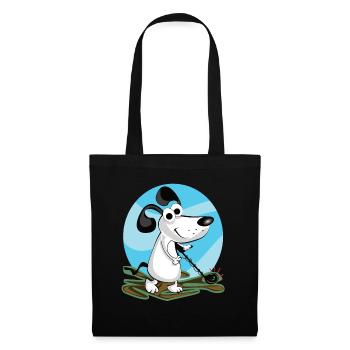 Comic dog probes with metal detector - Tote Bag - black - Front