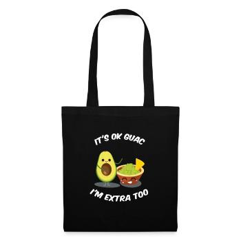 Vegan Veggie Avocado Guacamole Vegetable Gift - Tote Bag - black - Front