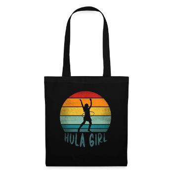 Hulahoop Hullern Hula Girl Hoola Hop Frauen - Stoffbeutel - Schwarz - Vorne