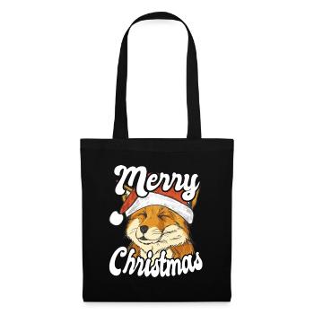 Merry Christmas Christmas Fox - Tote Bag - black - Front