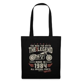 1984 Vintage Man Myth Legend Motorcycle - Tote Bag - black - Front