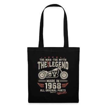 1968 Vintage Man Myth Legend Motorcycle - Tote Bag - black - Front