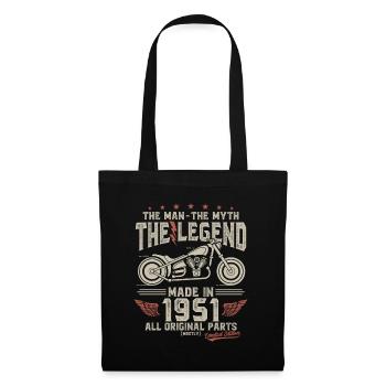 1951 Vintage homme mythe légende moto - Sac en tissu - noir - Devant