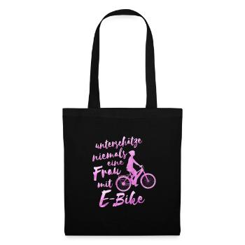 e bike bike femme cadeau e bike - Sac en tissu - noir - Devant