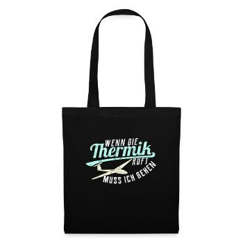 Cadeau de planeur de planeur - Sac en tissu - noir - Devant