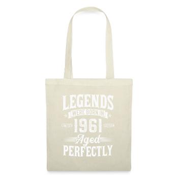 Millésime 1961 nés légendes anniversaire cadeau - Sac en tissu - nature - Devant