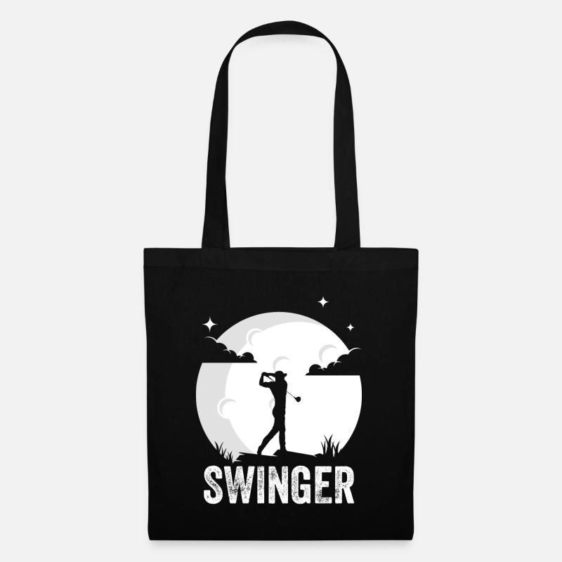 Golf Swinger Golfer Golfer Golf - Stoffbeutel - Schwarz