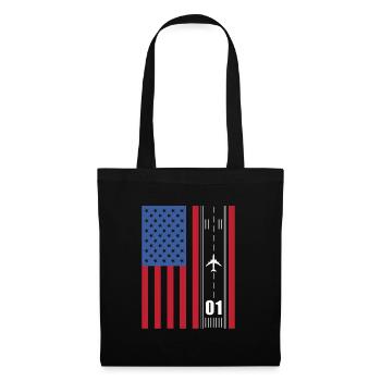 Patriotic Airplane American Pilot Airplane - Tote Bag - black - Front