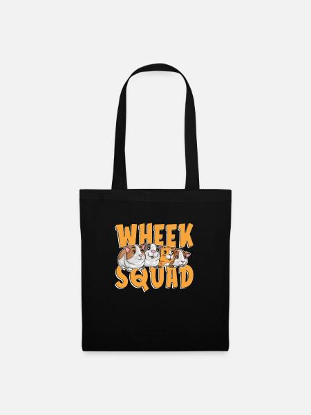 Wheek Squad Meerschweinchen Nagetierliebhaber - Stoffbeutel - Schwarz