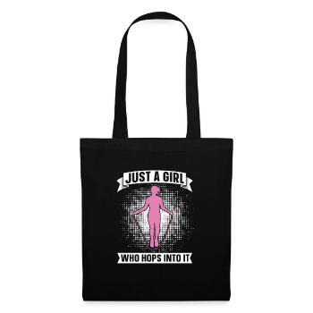 Juste une fille qui saute en sautant à la corde - Sac en tissu - noir - Devant