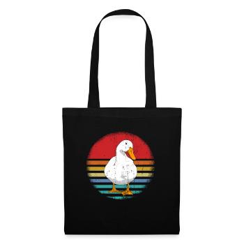 Retro Vintage Duck - Duck Lovers - Tote Bag - black - Front
