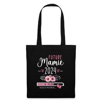 Future Mamie 2024 Cadeau Nouvelle Naissance Mamie - Sac en tissu - noir - Devant