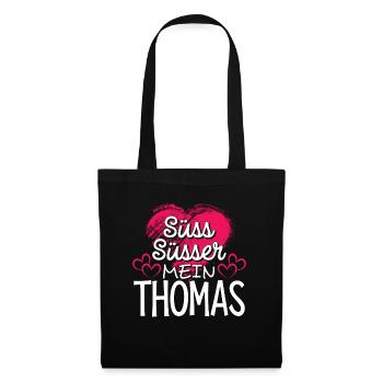 THOMAS - süss - Stoffbeutel - Schwarz - Vorne