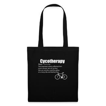 Cycling Cyclist Cycotherapy - Tote Bag - black - Front
