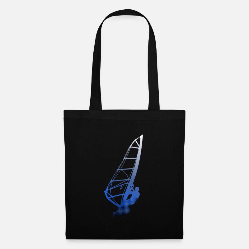 Windsurfer Silhouette - Stoffbeutel - Schwarz