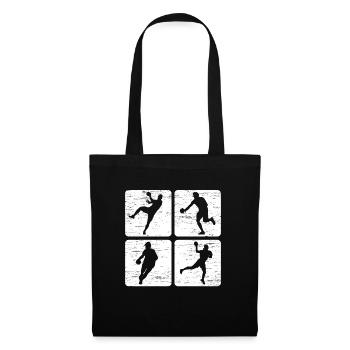 Handball Joueur de handball - Sac en tissu - noir - Devant