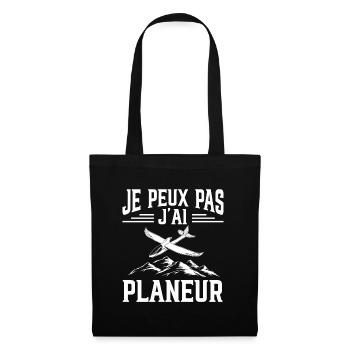 Je Peux Pas J'Ai Planeur - Sac en tissu - noir - Devant