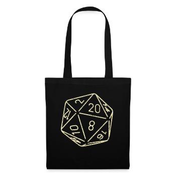 Dice Board Game 20 Sides Dungeons RPG Dragon - Tote Bag - black - Front