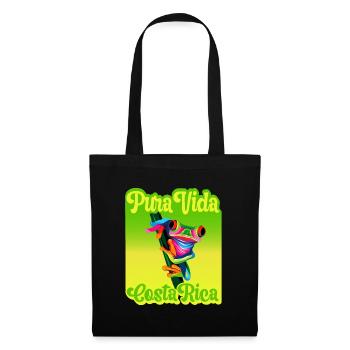 Pura Vida Costa Rica - Sac en tissu - noir - Devant