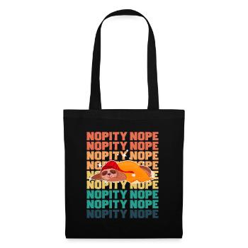 Sloth Nopity Nope - Tote Bag - black - Front