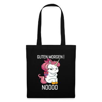 Einhorn Liebe Geschenkidee Geburtstag fabel - Stoffbeutel - Schwarz - Vorne