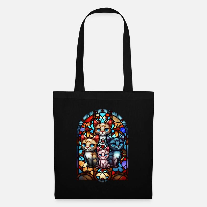 Vitrail pour chats - Sac en tissu - noir
